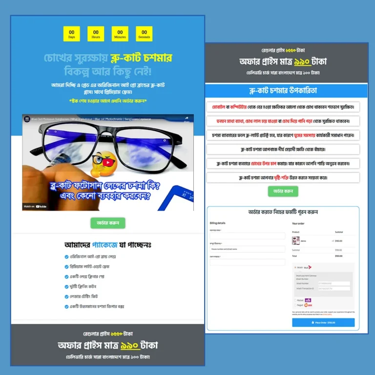 Blue Cut Glass – Start selling fast with Cartflows Landing Page!