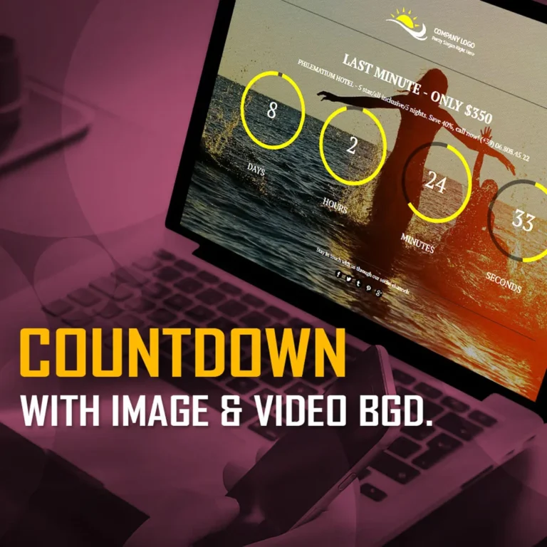 CountDown With Image or Video Background