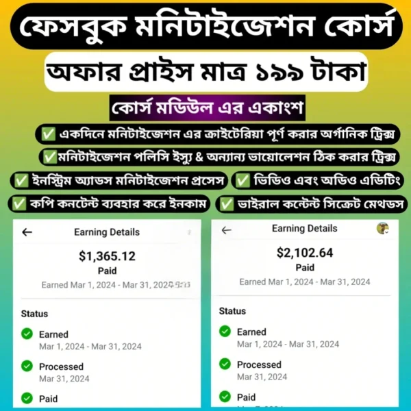 ​ফেসবুক মনিটাইজেশন কোর্স